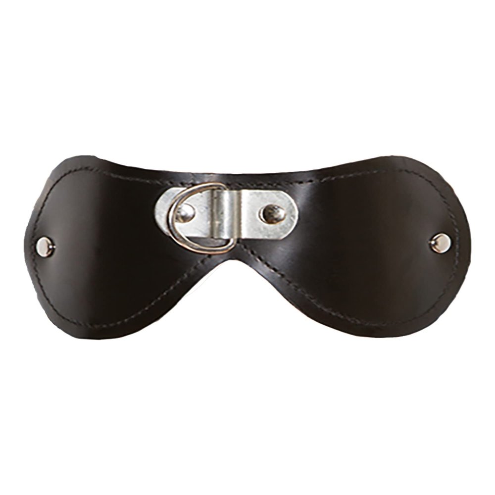 Leather Blindfold Eye Cover with D-Ring Attachment