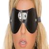 Leather Blindfold Eye Cover with D-Ring Attachment view 2