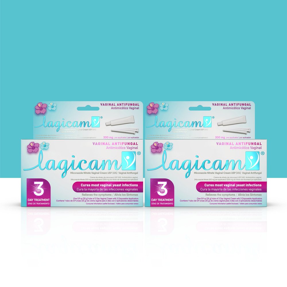 LAGICAM V 3 Day Yeast Infection Treatment for Woman, 2 Pk
