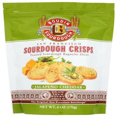 Boudin Bakery, Sourdough Crisps San Francisco Jalapeno Cheddar, 6 Ounce