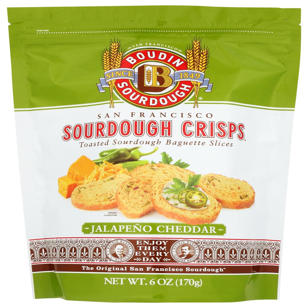 Boudin Bakery, Sourdough Crisps San Francisco Jalapeno Cheddar, 6 Ounce