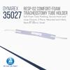 Dynarex Comfort-Foam Tracheostomy Tube Holder - with Soft Foam Tube Padding & Secure Hook & Loop Closure, Supports & Stabilizes Airflow - Tracheostomy Supplies - 2 Piece, Small, Box of 10 view 2
