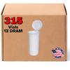 Evo Plastics 315 White 13 DRAM Pop Top Bottles - Airtight Odor Proof Containers - BPA Free Medical Grade Plastic Prescription Pop Tops view 1