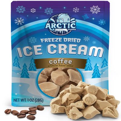 Arctic Farms Freeze Dried Ice Cream that Does Not Melt (Coffee, 1 Ounce)