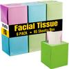 1InTheOffice Facial Tissue, Tissue Paper Box, Facial Tissue Paper, 2-Ply, Cube Boxes, White, 95 Sheets/Box, 6 Boxes view 1