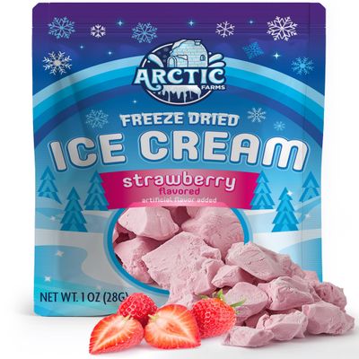 Arctic Farms Freeze Dried Ice Cream that Does Not Melt (Strawberry)