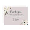 Personalized White Magnolia Sympathy Thank You Cards - Floral Funeral and Memorial Flat Note Cards, 5.5 x 4.25 in (A2) with Envelopes, Choose Your Quantity - Minimum of 15 view 1