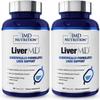 1MD LiverMD - Liver Support Supplement | Siliphos Milk Thistle Extract - Highly Bioavailable, for Liver Support | 60 Capsules (2-Pack) view 1