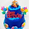 Skiing Free Style Skier Ski Themed 7 Piece Birthday Cake Topper Set view 3