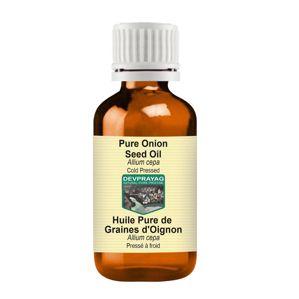 DEVPRAYAG Pure Onion Seed Oil (Allium cepa) Cold Pressed 50ml (1.69 oz)