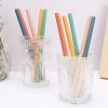 Reusable Straws, 6PCS Plastic Straws Bulk Detachable Plastic Drinking Straw Multicolor Thick Plastic Straws with Straw Brush view 2