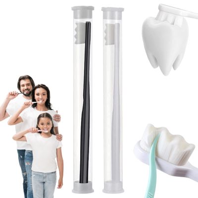 BREVI Nordic-Inspired Premium Nano Toothbrush - Extra Soft with 20000 Soft Bristles, Micro Fur Manual Toothbrush for Sensitive Gums and Teeth (Black+white)