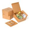Dekun 3 Pack Premium 8x8x4 Inches Brown Gift Boxes, Easy Assemble Recyclable Bridesmaid Proposal Kraft Boxes Crafting Cupcake Boxes with Lids for Presents Packaging Christmas (8x8x4 inches) view 1