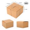 Dekun 5 Pack Premium 6x6x4 Inches Brown Gift Boxes with lid, Easy Assemble Recyclable Bridesmaid Proposal Kraft Boxes Crafting Cupcake Boxes with Lids for Presents/Packaging/Christmas (6x6x4 inches) view 2