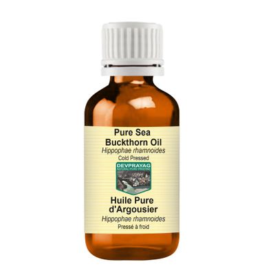 DEVPRAYAG Pure Sea Buckthorn Oil (Hippophae rhamnoides) Cold Pressed 50ml (1.69 oz)
