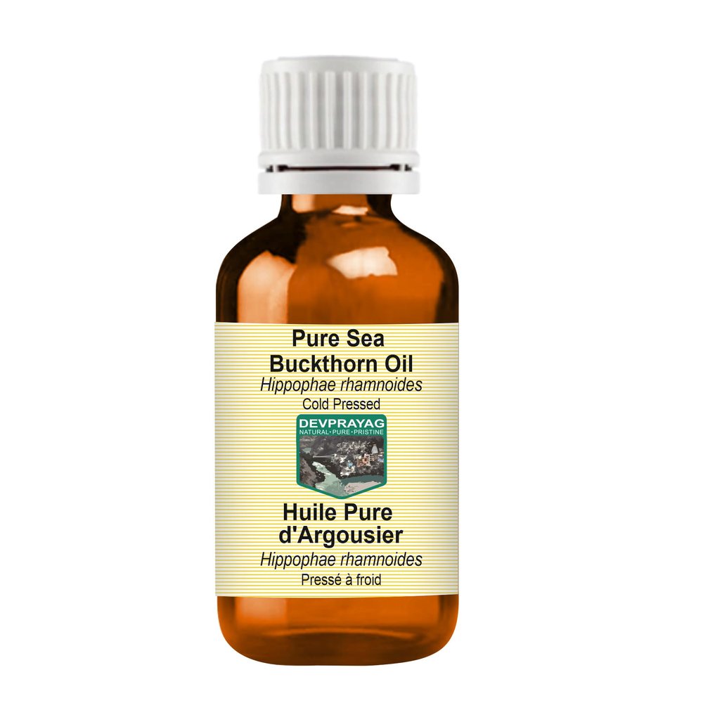 DEVPRAYAG Pure Sea Buckthorn Oil (Hippophae rhamnoides) Cold Pressed 50ml (1.69 oz)