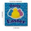 Happy Easter Peeps Disposable Paper Napkins Spring Party Classroom Decorations (Blue) view 3