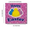 Happy Easter Peeps Disposable Paper Napkins Spring Party Classroom Decorations (Pink) view 2