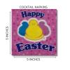 Happy Easter Peeps Disposable Paper Napkins Spring Party Classroom Decorations (Pink) view 3
