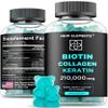 Biotin Gummies with Keratin & Collagen Peptides - Advanced Supplement for Hair Growth Treatment for Men & Women Hair Skin and Nails Vitamins  Biotin 10000mcg | Keratin 100000mcg | Collagen 100000mcg view 1