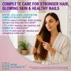 Biotin Gummies with Keratin & Collagen Peptides - Advanced Supplement for Hair Growth Treatment for Men & Women Hair Skin and Nails Vitamins  Biotin 10000mcg | Keratin 100000mcg | Collagen 100000mcg view 4