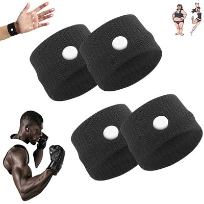 MiNGQIU Weimax Sugar Control Wristband,Blood Sugar Control Wristband,Healthify Sugar Control Therapeutic Wristband for Everyone (Black-2Pairs)