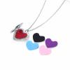 BIAIHQIE Heart Diffuser Essential Oil Perfume Pendant Necklace Pads As Gift view 4