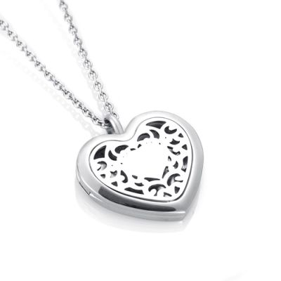 BIAIHQIE Heart Diffuser Essential Oil Perfume Pendant Necklace Pads As Gift