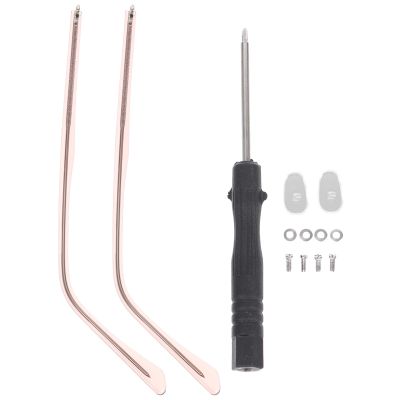 TEHAUX 1 Pair Metal Glasses Replacement Temple, Universal Eyeglass Arms Legs for Repair- Convex Teeth 5.62 Inch Length Eyeglasses Repair Kit for Glasses Sunglasses, Rose Golden