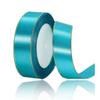 Turquoise Blue Satin Ribbons 1 Inch x 25 Yards, Fabric Ribbon with Gold Edges Border for Gift Wrapping, DIY Crafts, Floral Bouquet, Hair Bows, Sewing Projects, Baby Shower and Wedding Party Decoration view 1