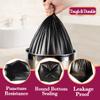 4 Gallon 180pcs Small Black Trash Bags Strong Garbage Bags,Bathroom Trash Can Bin Liners, Plastic Bags for Bedroom, Waste Basket Liner, Fit 12-15 Liter, 3.5,4,4.5 Gal(4G-Black) view 3