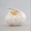 Teardrop Heart Urn for Human Ash| Cremation Urns Ashes |Urn for Human Ashes | Decorative Cremation Urn | Large | 2.5 Litre Capacity | White - Golden view 3