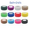 [24 Pack-1" x5Yards] MINGYUE Self Adhesive Bandage Wrap,Athletic Tape,Sports Tape,Wrist and Ankle Wrap Tape,Cohesive Bandage for Vet Wrap(12 Colors) view 2