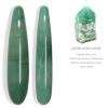 18cm Natural Green Crystal Wand Hand Carved Massage Stick Crystal Gemstone Yoni Wand,18-4cm view 3