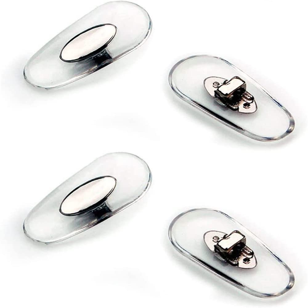 Glasses Nose Pads 2 Pairs Plug-in Insert Sunglasses Nose Pads Nose Pieces Clear Eyeglass Sunglasses Nose Pads Soft Silicone Glasses Nose Pieces
