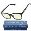 Sleep ZM 100% Wayfarer Classic Blue Light Blocking Glasses - Better Sleep Anti Eye Strain Protection - Computer Gaming Women Men - Black - 60% Day Max Yellow Lens view 1
