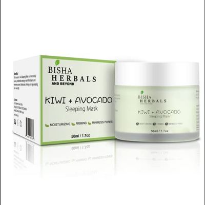 Bisha Herbals Kiwi and Avocado Sleeping Mask - Hydrating, and Organic Mask