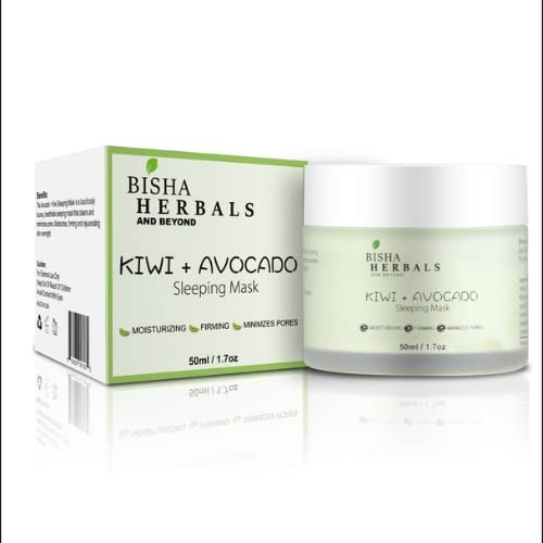 Bisha Herbals Kiwi and Avocado Sleeping Mask - Hydrating, and Organic Mask