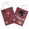 12 Pieces Graduate Gift Bags, Graduation Party Favor Gifts Wrapping Bags for Graduation Season Theme Party Supplies Decoration (Red Gold) view 3