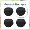 4pcs Eye Patches, Medical Eye Patches for Adults, Soft 3D Adjustable Lazy for Left & Right for Improving Weak Strabismus, Surgery Recovery Period (Black) view 2