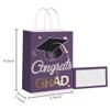 12 Pieces Graduate Gift Bags, Graduation Party Favor Gifts Wrapping Bags for Graduation Season Theme Party Supplies Decoration (Purple Gold) view 2