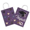 12 Pieces Graduate Gift Bags, Graduation Party Favor Gifts Wrapping Bags for Graduation Season Theme Party Supplies Decoration (Purple Gold) view 3