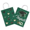 12 Pieces Graduate Gift Bags, Graduation Party Favor Gifts Wrapping Bags for Graduation Season Theme Party Supplies Decoration (Green Gold) view 3