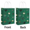 12 Pieces Graduate Gift Bags, Graduation Party Favor Gifts Wrapping Bags for Graduation Season Theme Party Supplies Decoration (Green Gold) view 4
