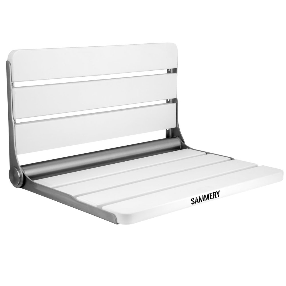 Wall Mount Shower Seat 18", Shower Bench Wall Mount for Inside Shower, Fold Down Shower Seat, Shower Seats for Adults