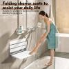 Wall Mount Shower Seat 18", Shower Bench Wall Mount for Inside Shower, Fold Down Shower Seat, Shower Seats for Adults  view 2