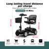 Folding Mobility Scooter for Seniors 4 Wheel Scooter for Adults Electric Medical Scooter Compact for Foldable in Boot Trunk for Traveling with Seniors (Metal Green) view 3