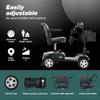 Folding Mobility Scooter for Seniors 4 Wheel Scooter for Adults Electric Medical Scooter Compact for Foldable in Boot Trunk for Traveling with Seniors (Metal Green) view 4