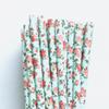 10000 pcs Biodegradable Paper Drinking Straws Wholesale, Cheap Restaurant Cafe Cocktail Juice Bar Baby Shower Wedding Rose Flower Garden Craft Lollipop Cake Pop Sticks (Light Blue with Floral) view 3