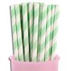 10000 pcs Disposable Paper Drinking Straws Wholesale, Cheap Restaurant Cafe Beverage Cocktail Juice Bar Baby Shower Wedding Spring Easter Craft Lollipop Cake Pop Sticks (Mint Green Stripe) view 3